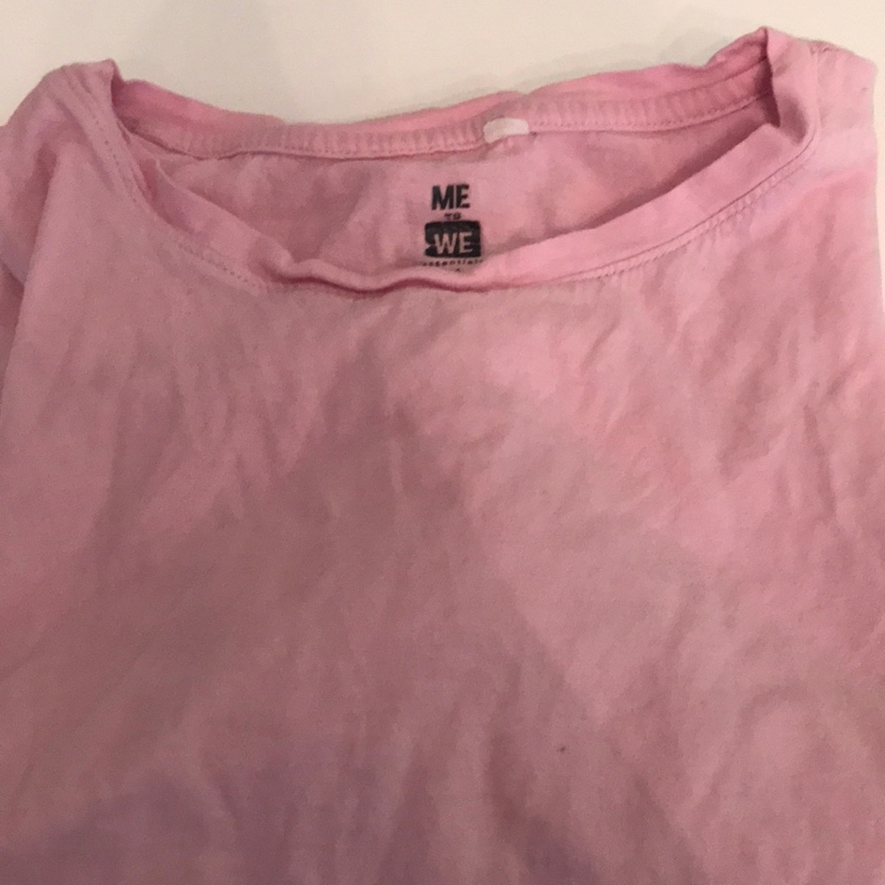 A pastel pink short sleeved shirt